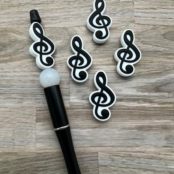 Musical Note Silicone Focal Beads | Music Focal Bead | DIY Bead | Pen Beads | Keychain beads | Wristlet Beads