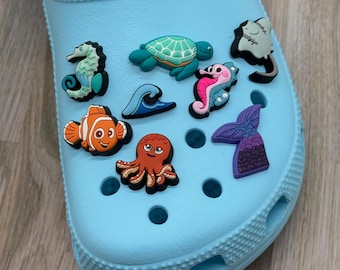 Sea Creatues Shoe Charm | Compatible with Crocs | Summer Shoe Charns | Mermaid shoe charms | Stingray shoe Charms | Seahorse shoe charm