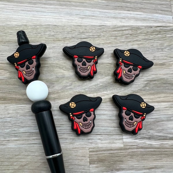 Pirate Silicone Focal Beads | Aaargh Focal Bead | Mate Bead | Pen Beads | Keychain beads | Wristlet Beads