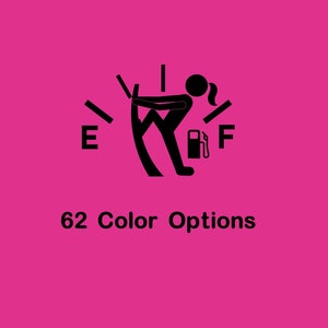 Gas Gauge Girl Decal - Gas Cap Decal