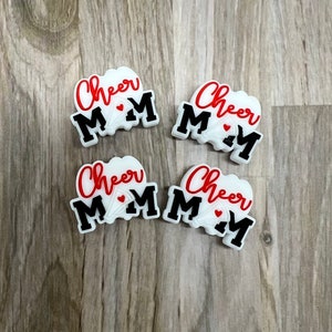 Cheer Mom Silicone Focal Beads - Cheer Focal Bead - Pen Beads - Keychain beads