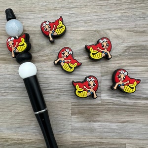 Mermaid Silicone Focal Beads |  Beach Focal Bead | Pen Beads | Keychain beads | Wristlet Beads | DIY Beads