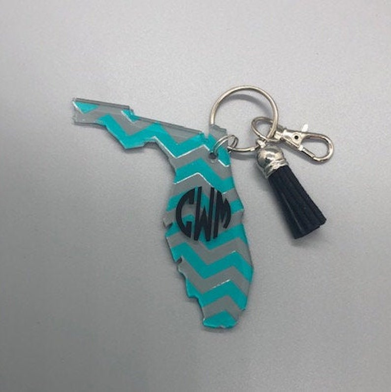 Personalized Florida Key Chain Florida Florida keychain Etsy