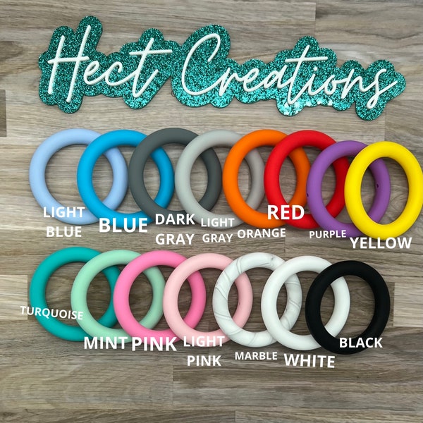 65mm Silicone Ring Beads | Ring Bead | Car Charm Accesory Beads | Ornament beads | Silicone Beads