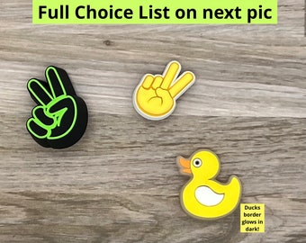 Vehicle Shoe Charm | Compatible with Crocs | Vrooom | Car shoe charms | Off road shoe charms | Duck shoe charms | Hand Wave Shoe Charms