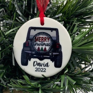 Personalized 4x4 Ornament w/ Gift Box | Ceramic Ornament | Personalized Ornament | Off-road gift | Christmas Ornament | Christmas 2023