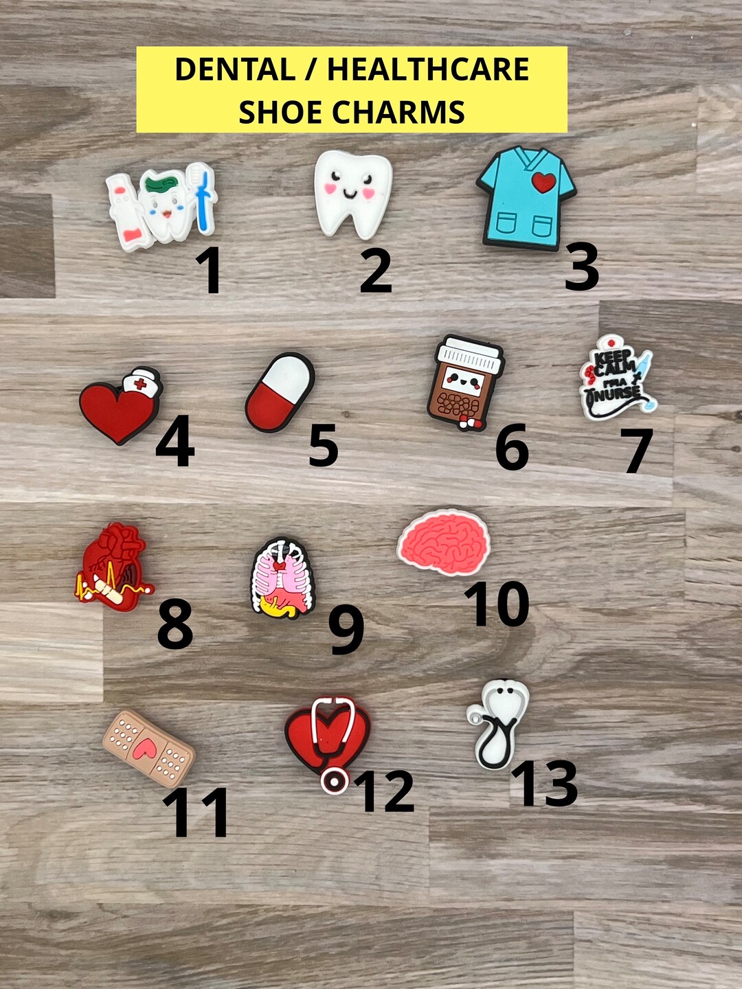 Dental and Healthcare Shoe Charm Compatible With Crocs Nurse Shoe