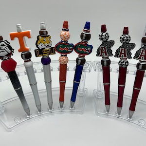 Football Team Beaded Pen with refill | Football Fan Gift | Coworker Gift | Office Gift | College Sports
