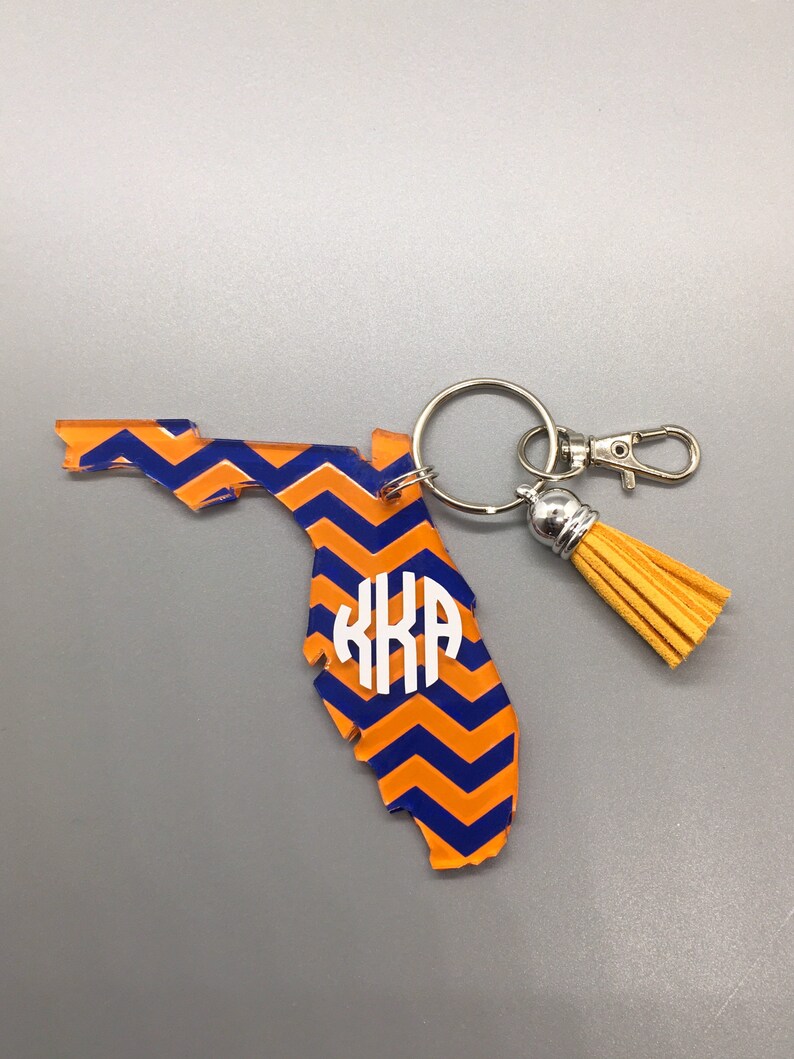 Personalized Florida Key Chain Florida Florida keychain Etsy