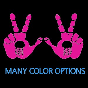 Jellyfish Hand Wave Peace- Set of 2 - Wave decal - Hand Wave mirror decal