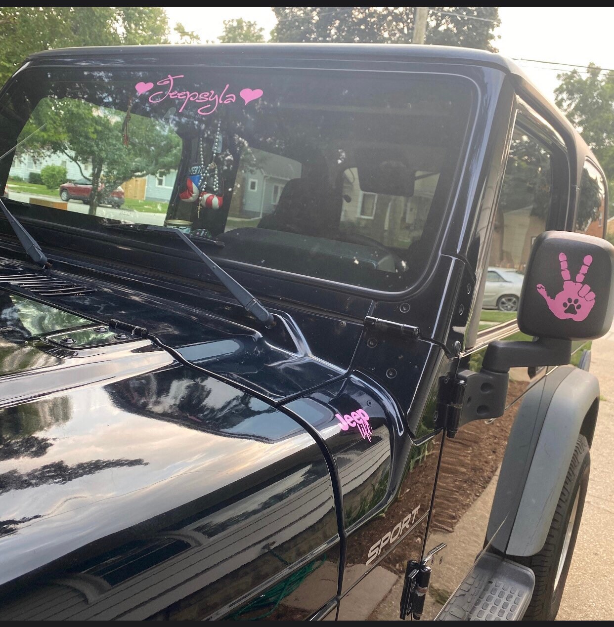 Set of 2 Paw Print Peace Hand Wave Decals for Jeep Side - Etsy