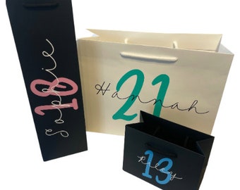 Personalised Birthday Gift Bag: Luxury Keepsake, Any Age & Name