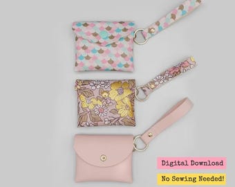 No Sew Coin Purse Keychain Cutting File (SVG, PDF)