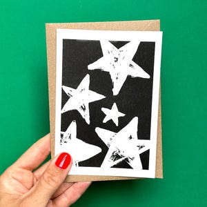 Tarjeta Riso de Estrellas / Tarjeta Sencilla para un Amigo / Tarjeta para un Buen Trabajo / Tarjeta Risografiada / Tarjeta "Orgulloso de Ti" / Tarjeta de Felicitaciones / Tarjeta de Graduación
