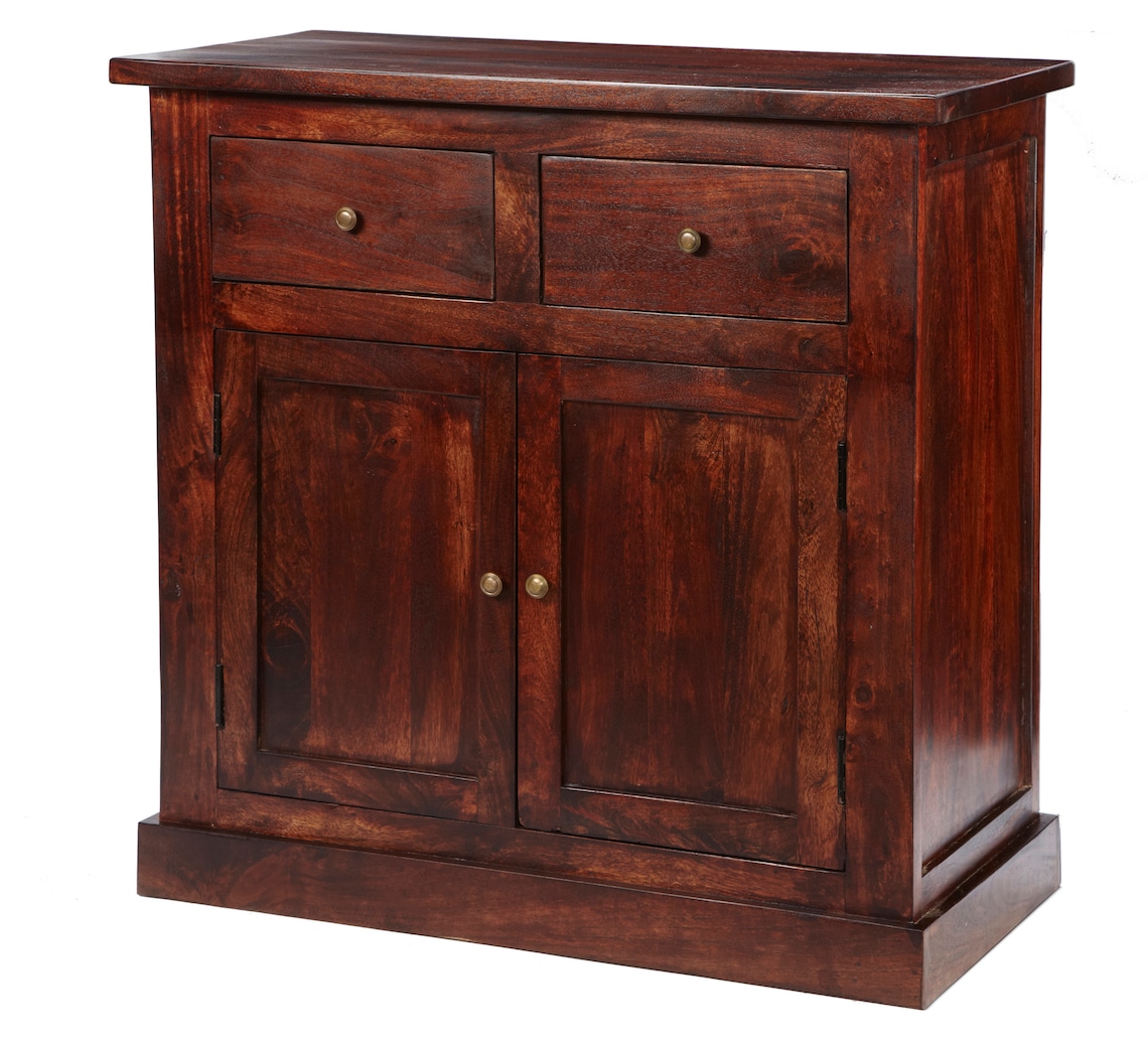 Medjol Dark Wood Small Sideboard - Etsy UK