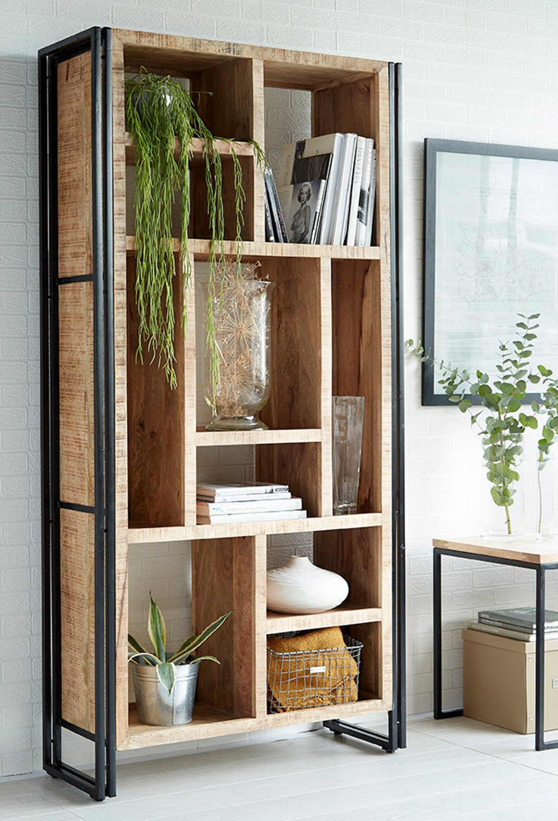 Austin Industrial Bookcase with multi shelves sizes Etsy