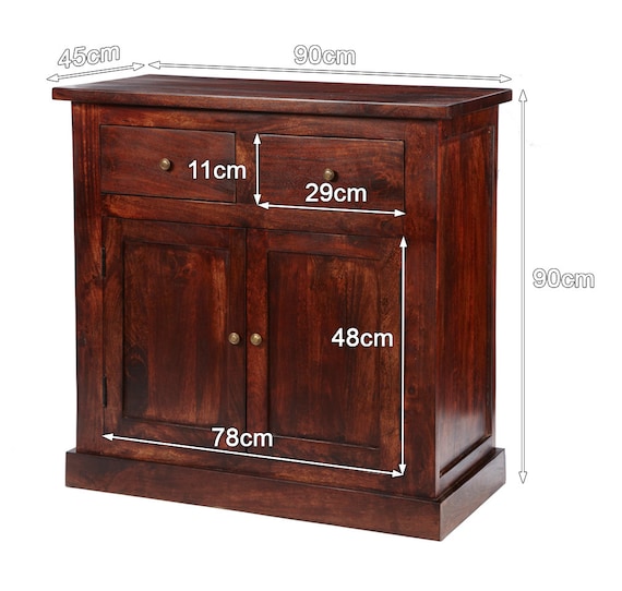 Small dark cheap wood sideboard