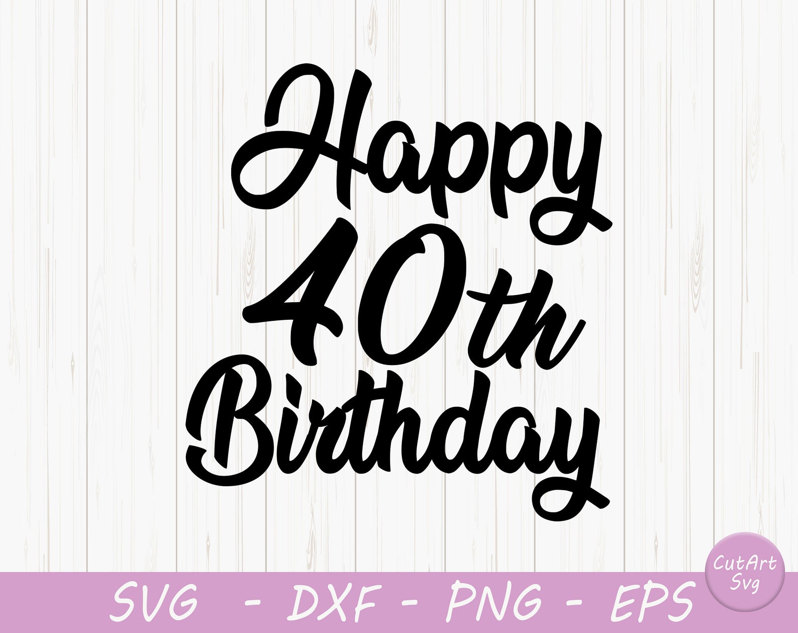 40th Birthday Saying SVG