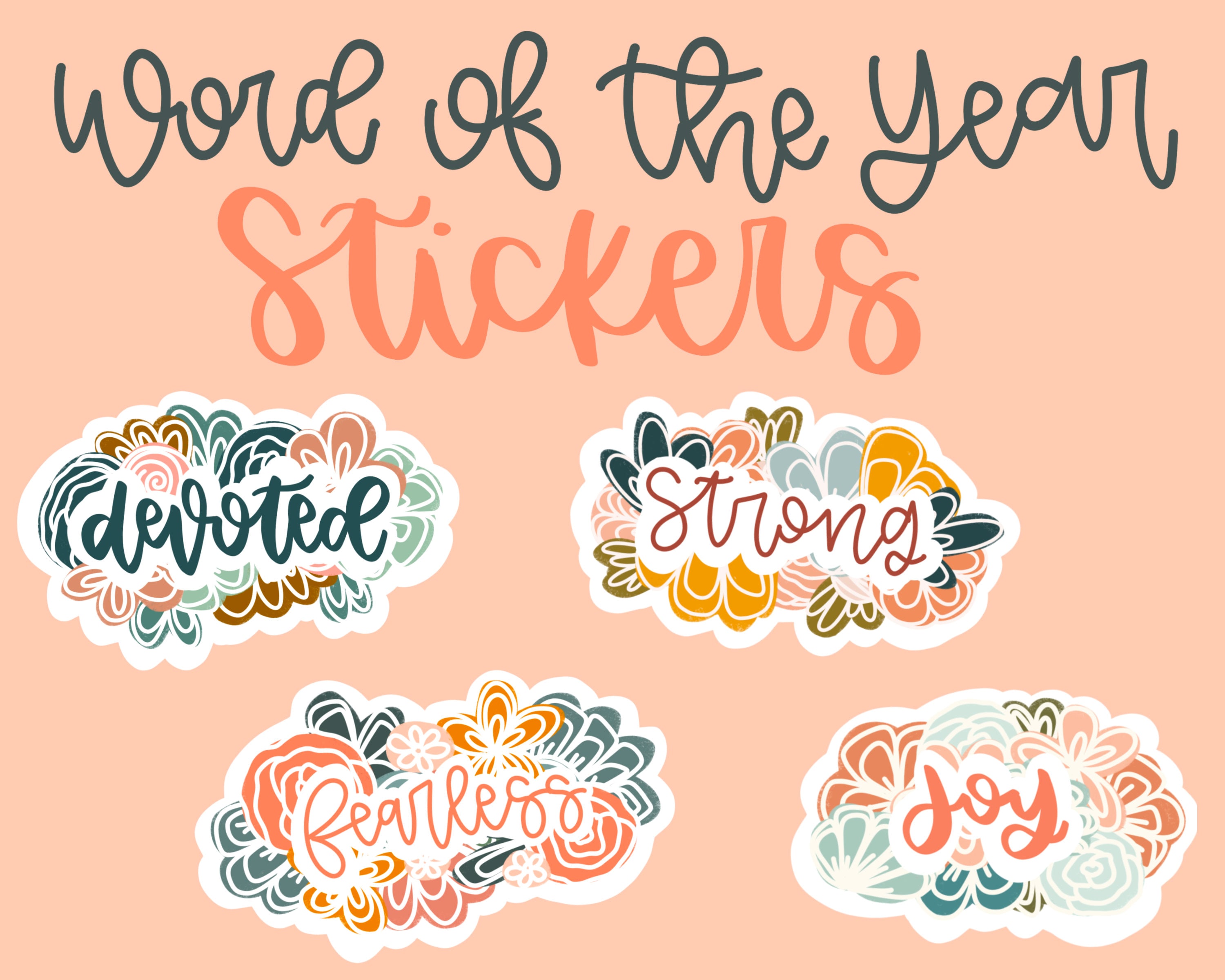 Word stickers on sale