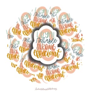 Enneagram 6 weerbestendige glanzende sticker