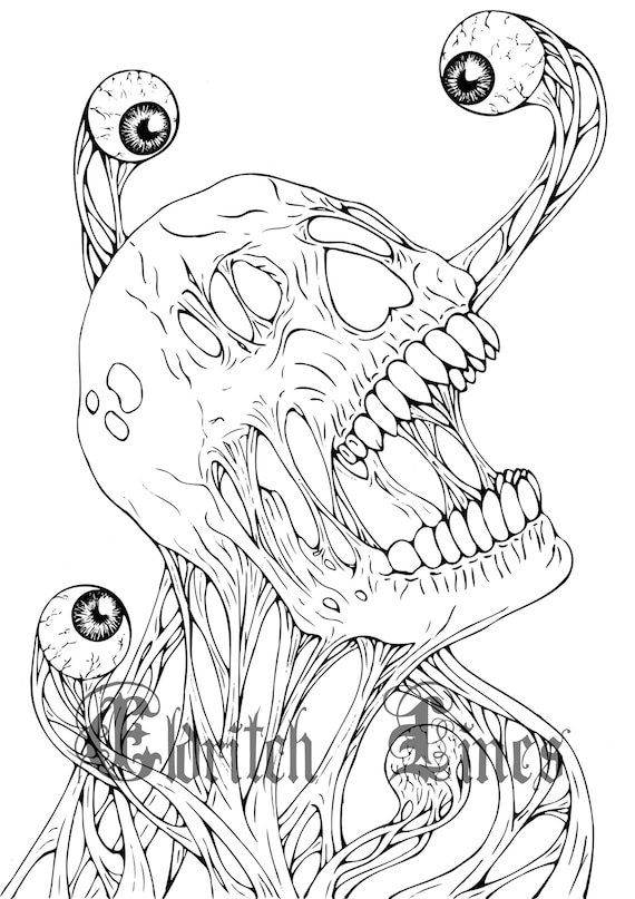 33+ Coloring Pages For Adults Horror Gif