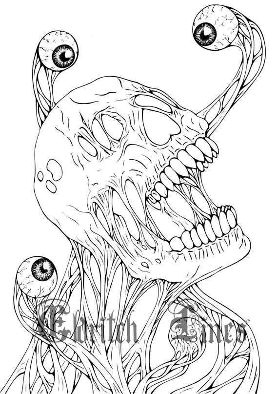 33+ Coloring Pages For Adults Horror Gif