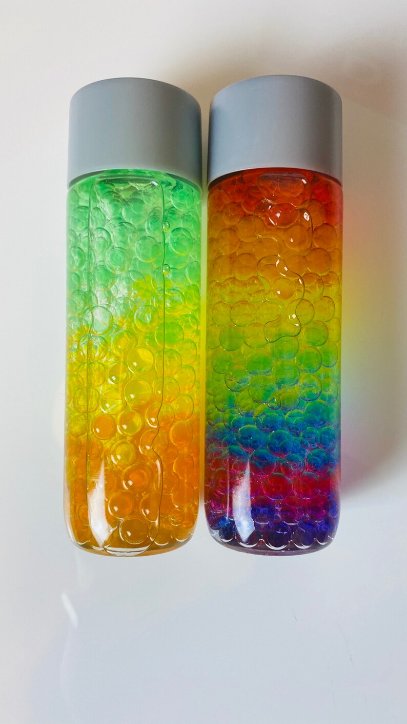 Water Beads Sensory Bottles Calming Bottles Discovery Bottles Etsy