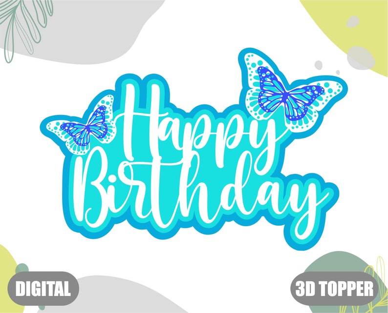 Download Happy Birthday layered svg 3D birthday card svg cake ...