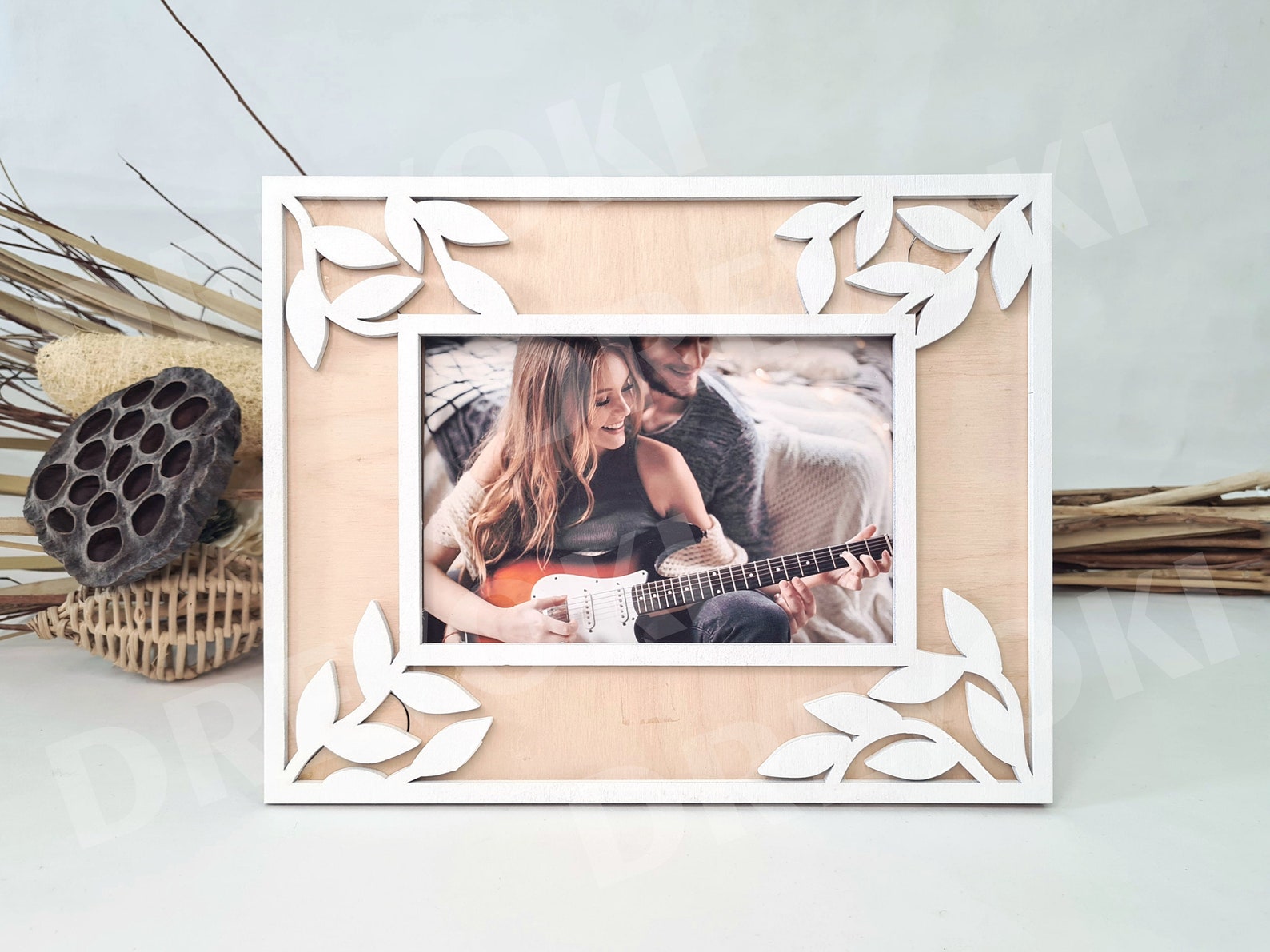 Photo frames SVG for floral Laser cut photo Frame Etsy