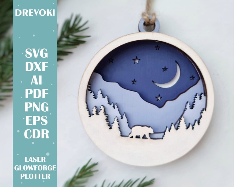 Download Christmas ornament SVG layered glowforge svg files merry ...
