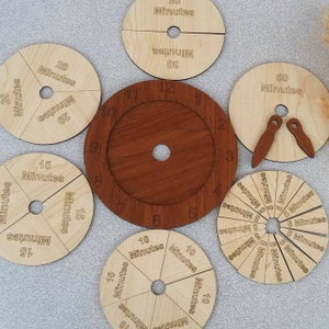 Time Fraction Learning Set, Fraction of Time, Telling Time, Montessori Materials,  Learn to Tell Time - Learning Clock