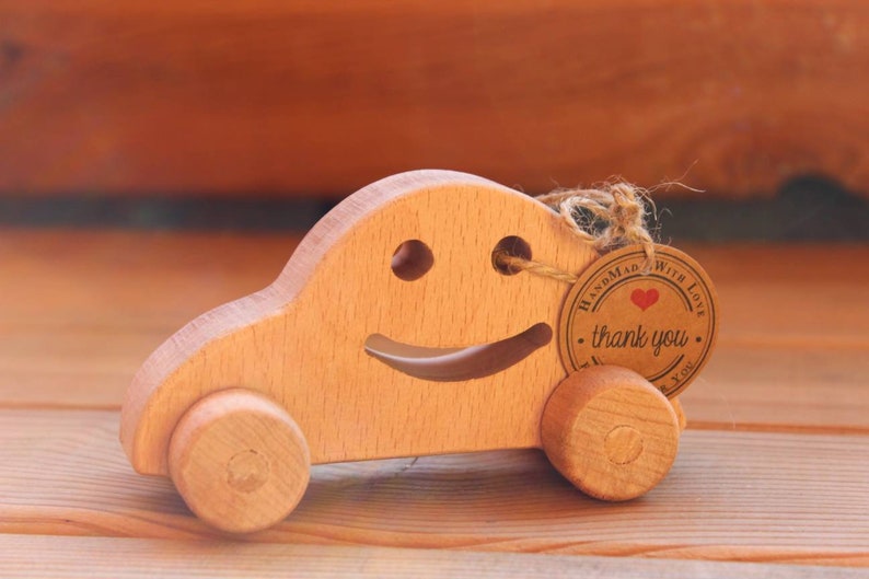 Wooden Toy Car Wooden Car Push and Pull Toy for Baby Gift Etsy