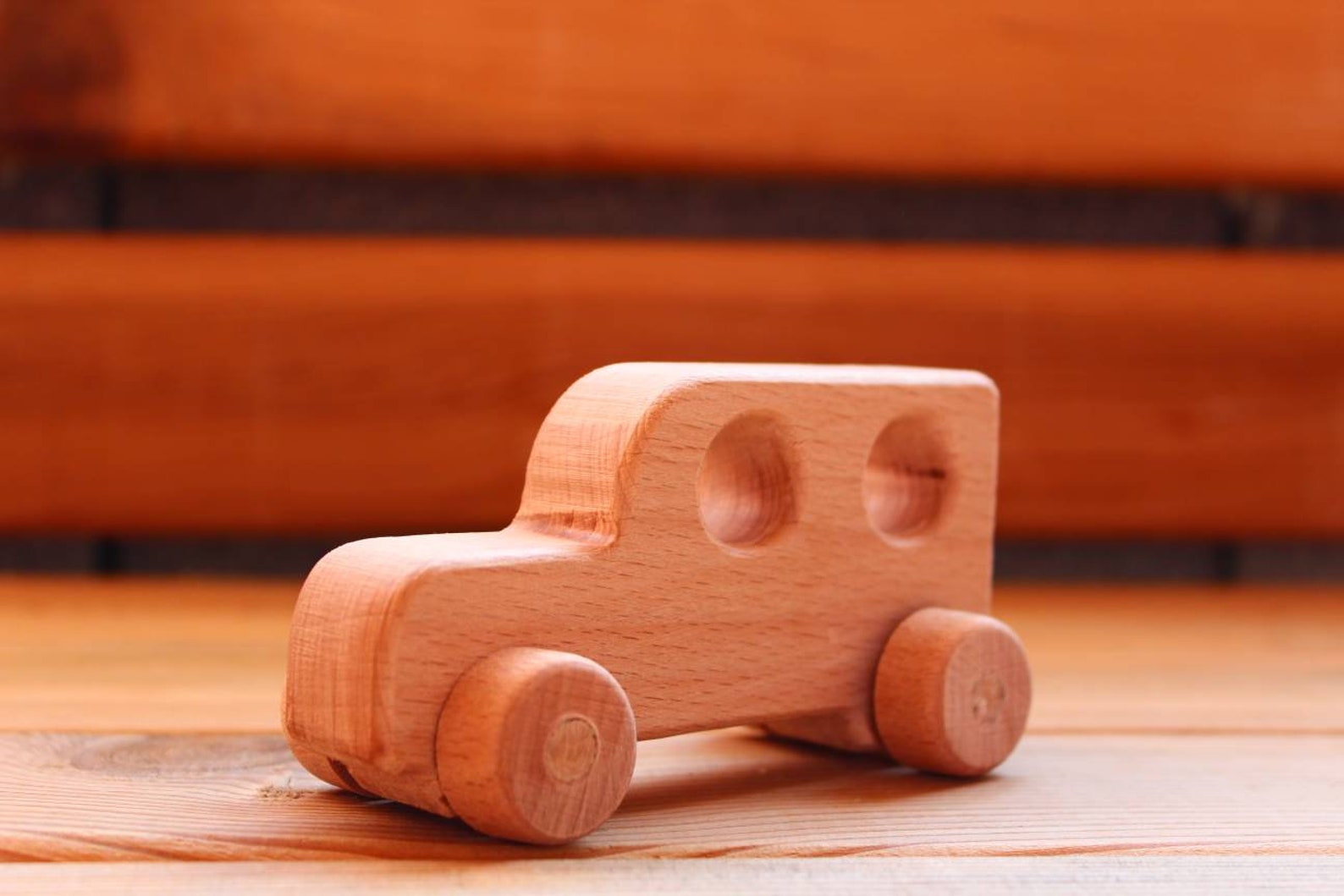 Wooden Toy Gift Box Set of 5 Beech Wood Cars Natural Etsy