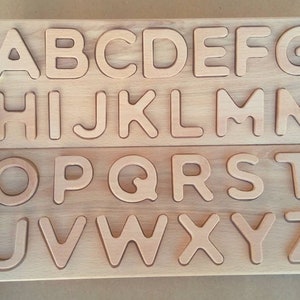Wooden Alphabet, Learning Letters Toy, Montessori Toys, Kids Puzzle ...