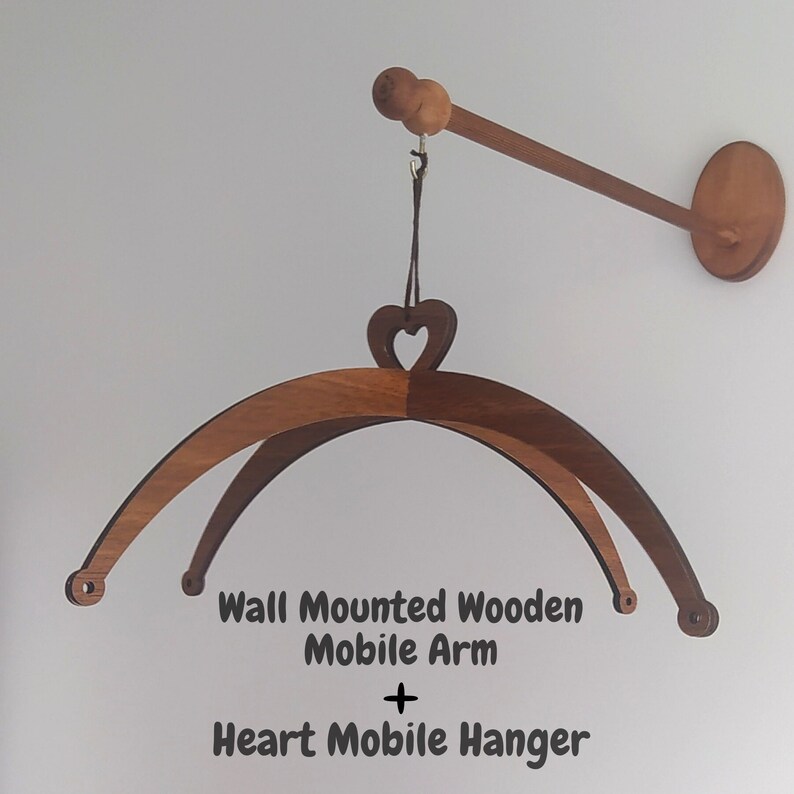 Baby Mobile Holder Adjustable Wall Mounted Wooden Mobile Crib Etsy