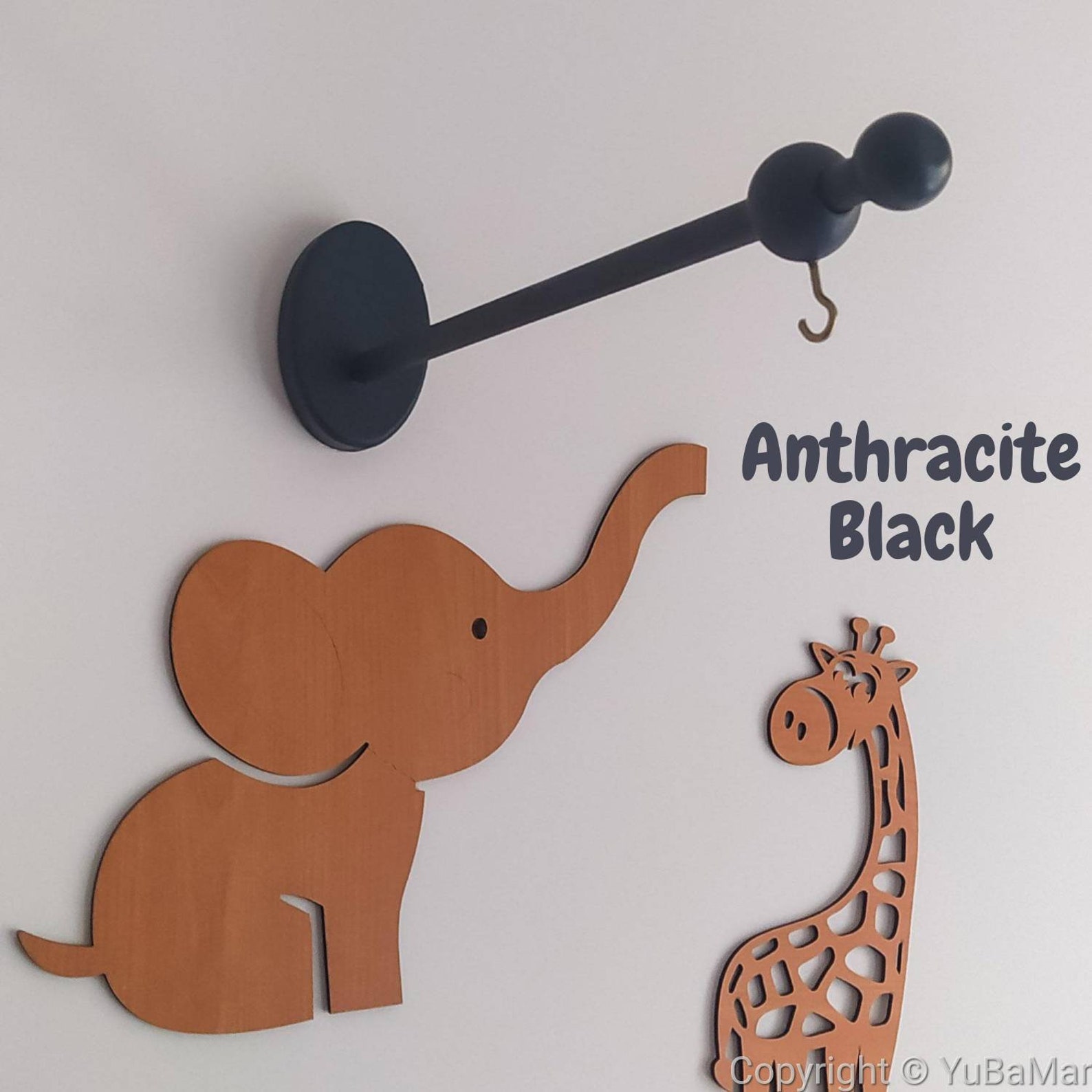 Adjustable Wall Mounted Wooden Mobile Crib Arm White Baby Etsy