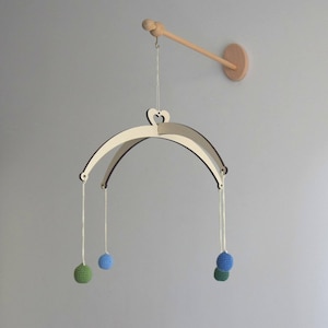 Baby Mobile Set, Adjustable Wall Mounted Baby Wooden Mobile Arm, Eco Natural Baby Mobile Hanger, Nursery Mobile Crib Holder, Fast Shipping