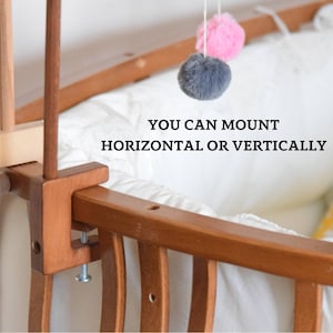 Baby Mobile Set, Eco Natural Baby Mobile Holder, Baby Wooden Mobile Arm, Nursery Mobile Crib Holder, Baby Mobile Toys, Fast Shipping