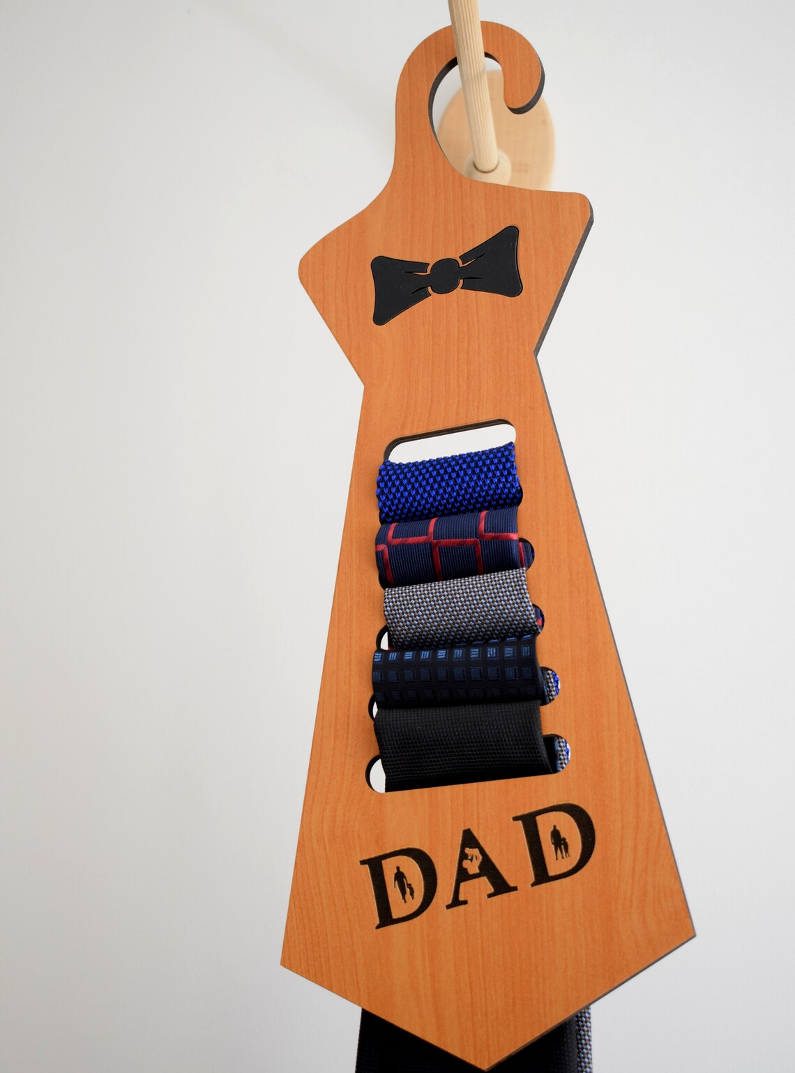 Mens Valentines Gift Personalized Wooden Tie Hanger Tie Etsy