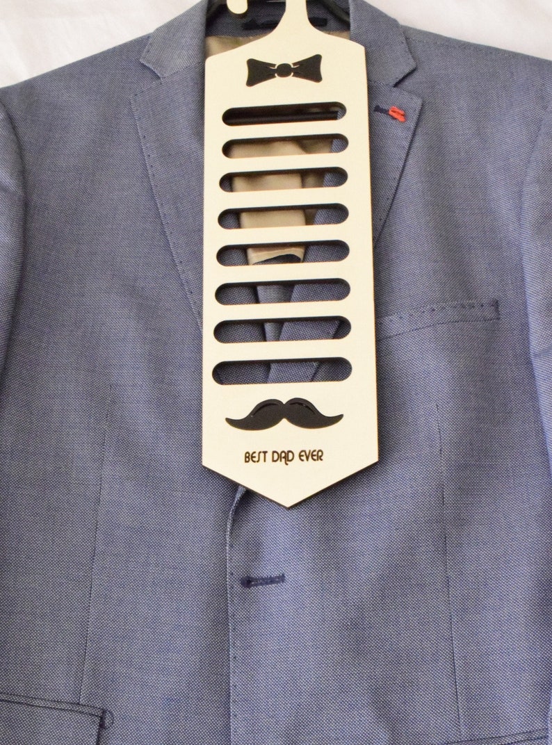 Personalised Tie Organizer Wooden Tie Hanger Unique Mens Etsy UK