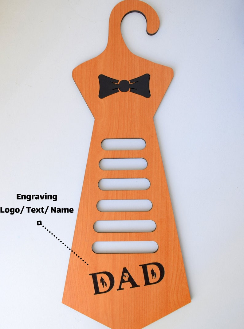 Mens Valentines Gift Personalized Wooden Tie Hanger Tie Etsy