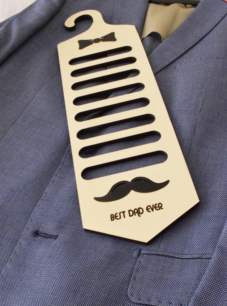 Personalised Tie Organizer Wooden Tie Hanger Unique Mens Etsy UK