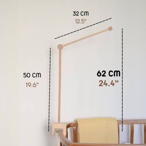 Baby Mobile Set, Eco Natural Baby Mobile Holder, Baby Wooden Mobile Arm, Nursery Mobile Crib Holder, Baby Mobile Toys, Fast Shipping