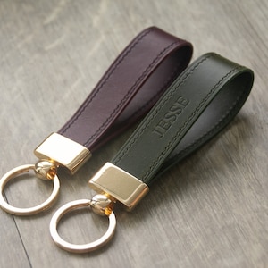 Custom Leather Keychains, personalized keychain, Gifts for mom, Anniversary gifts, gold foil and silver foil availiable