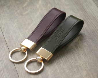 Custom Leather Keychains, personalized keychain, Gifts for mom, Anniversary gifts, gold foil and silver foil availiable