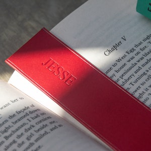 Personalized Bookmark, Monogrammed Bookmark, Leather Bookmark, Custom Bookmark, Book Lover Gift