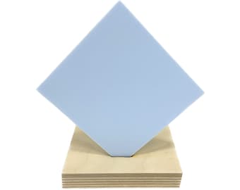 Blue Pastel Cast Acrylic - Matte One Side - 1/8" / 3mm Sheets for Laser Cutting & Engraving