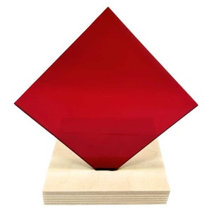 Red Transparent Acrylic - 1/16&quot;, 1/8&quot; and 1/4&quot; Cast Acrylic for Laser Cutting & Engraving