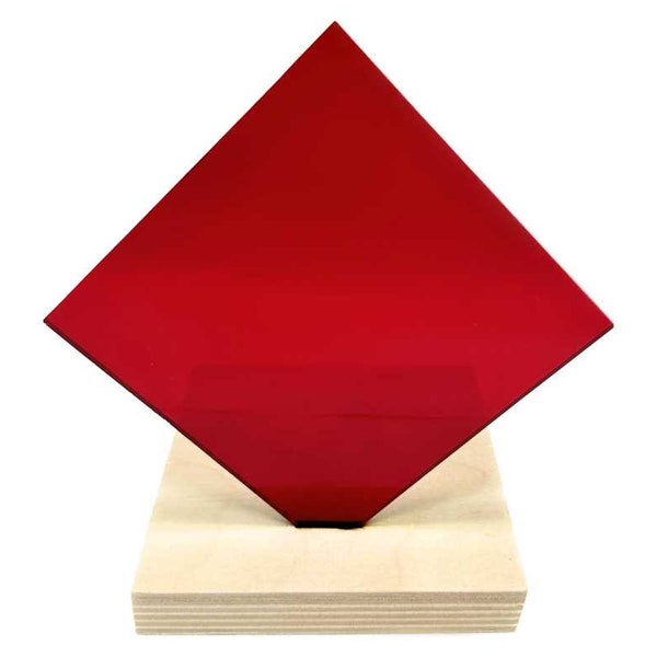 Acrylic (Transparent Red) - Cast PMMA Acrylic - 1/16" - 1/4" for Laser Cutting and Engraving