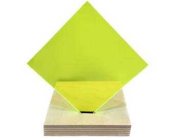 Green Cast Acrylic - 100% Recycled Cast Acrylic - Green Fluorescent